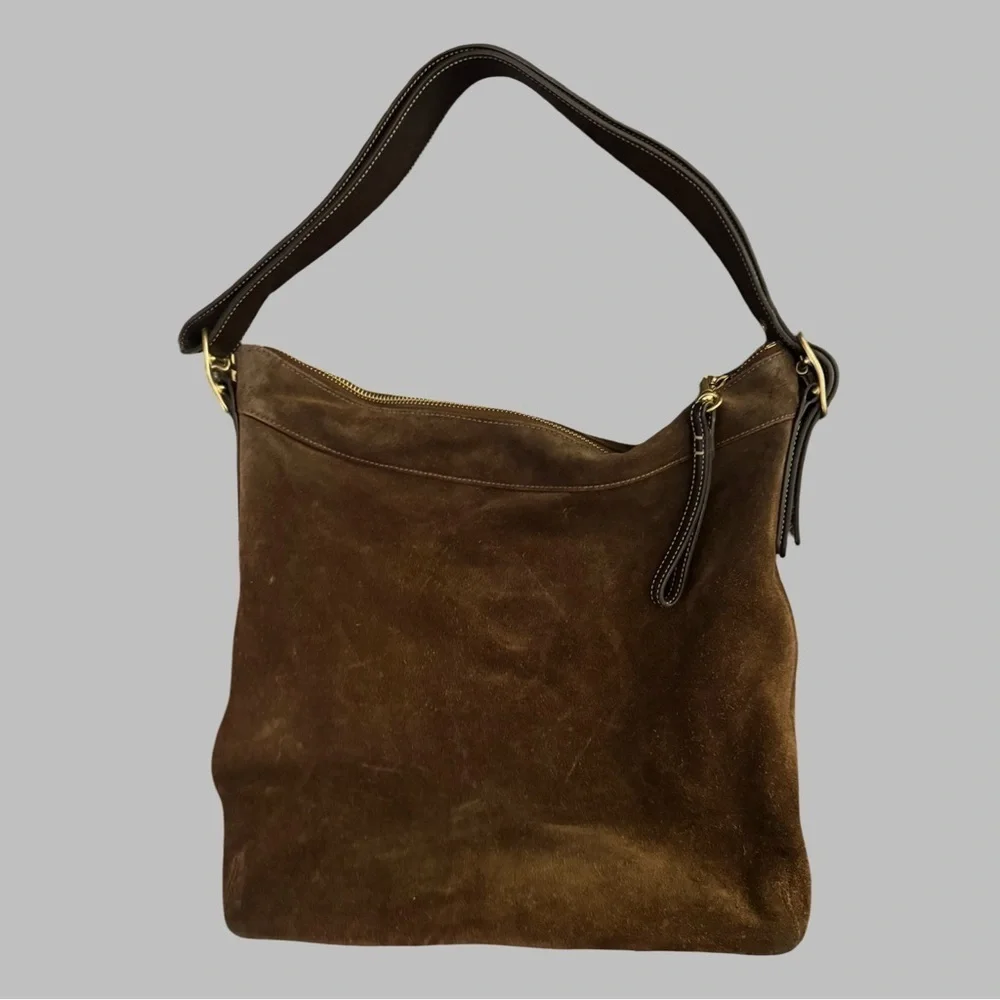 COACH Vintage Legacy Suede Hobo Bag